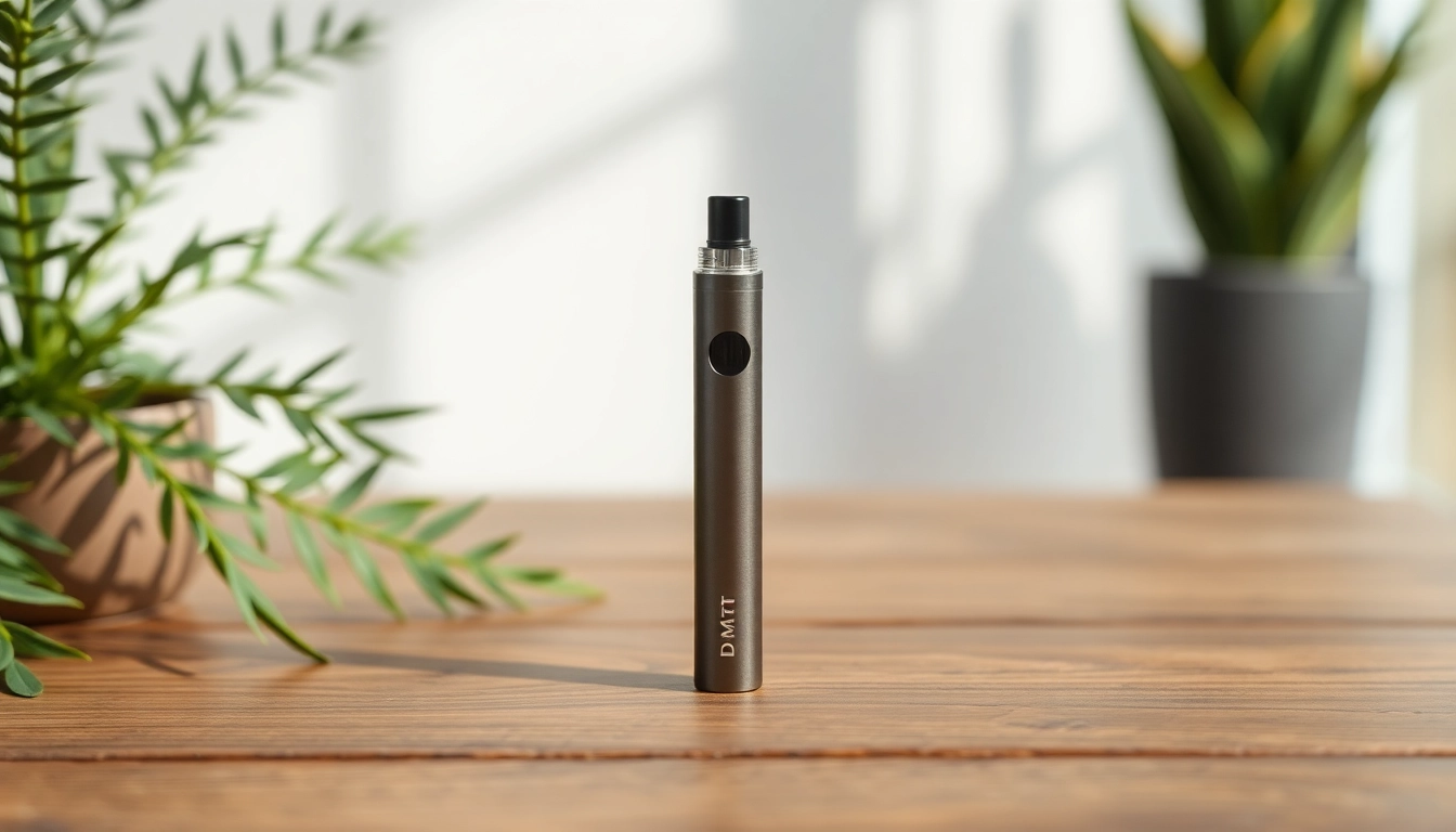 Find where to buy dmt vape pen showcasing its features in an elegant, natural setting.