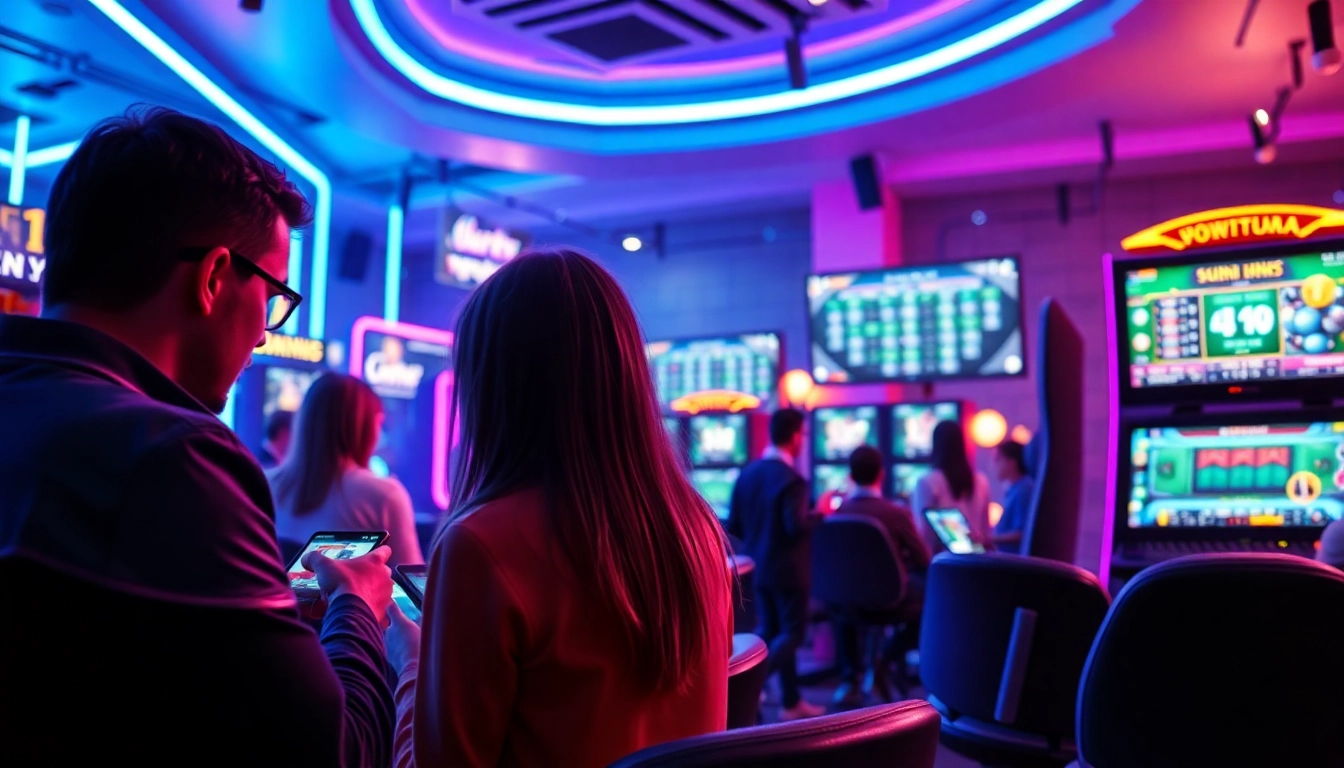 Exciting online gambling scene featuring vibrant colors and immersive digital interface at stimmgewitter.org