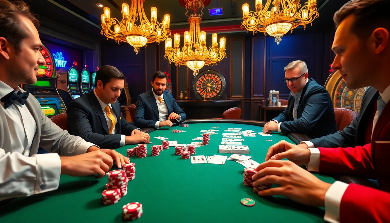 Experience the excitement of Haywin's poker night with engaged players and high-stakes action at the casino table.